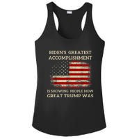 Funny BidenS Greatest Accomplishment Is Showing Trump 2024 Ladies PosiCharge Competitor Racerback Tank