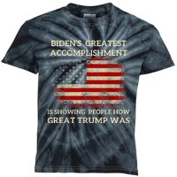 Funny BidenS Greatest Accomplishment Is Showing Trump 2024 Kids Tie-Dye T-Shirt