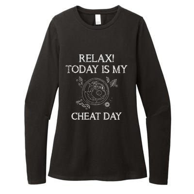 Funny Bodybuilder Gift Fast Food Carbs Cheat Day Gift Womens CVC Long Sleeve Shirt