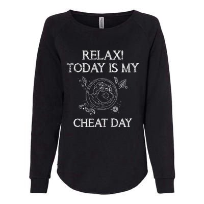 Funny Bodybuilder Gift Fast Food Carbs Cheat Day Gift Womens California Wash Sweatshirt