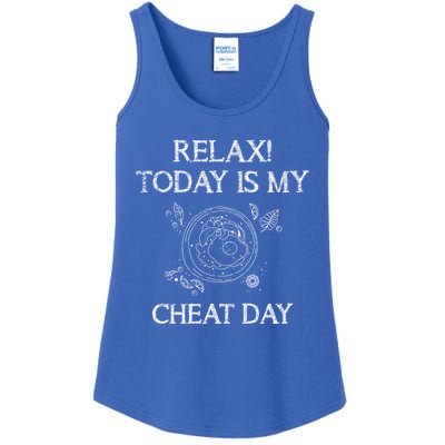 Funny Bodybuilder Gift Fast Food Carbs Cheat Day Gift Ladies Essential Tank