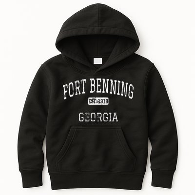 Fort Benning Georgia Ga Vintage Kids Hoodie