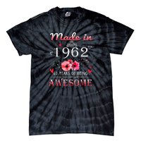 Funny Birthday Gifts Made In 1962 Floral 60th Birthday Tie-Dye T-Shirt