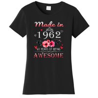 Funny Birthday Gifts Made In 1962 Floral 60th Birthday Women's T-Shirt