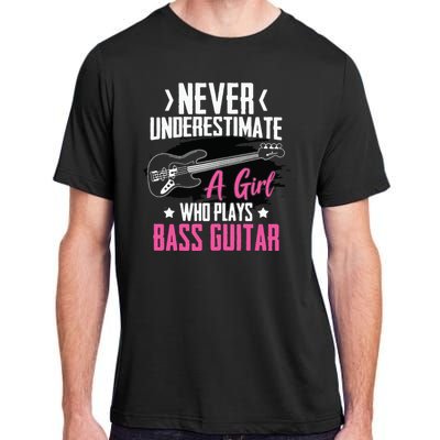 Funny Bass Guitar Lover Graphic Women And Girl Bass Player Adult ChromaSoft Performance T-Shirt