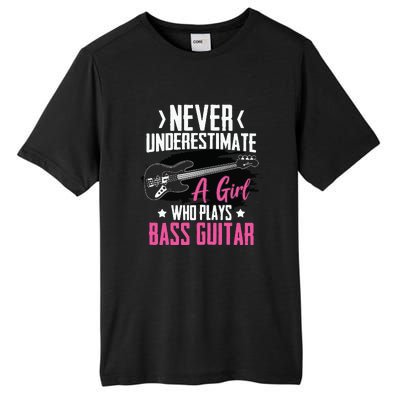 Funny Bass Guitar Lover Graphic Women And Girl Bass Player Tall Fusion ChromaSoft Performance T-Shirt