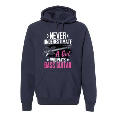 Funny Bass Guitar Lover Graphic Women And Girl Bass Player Premium Hoodie