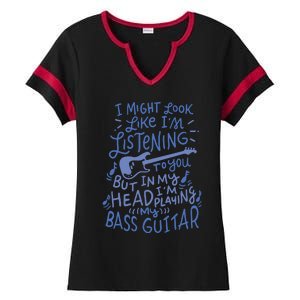 Funny Bass Guitar Player Music Lover Bassist Ladies Halftime Notch Neck Tee