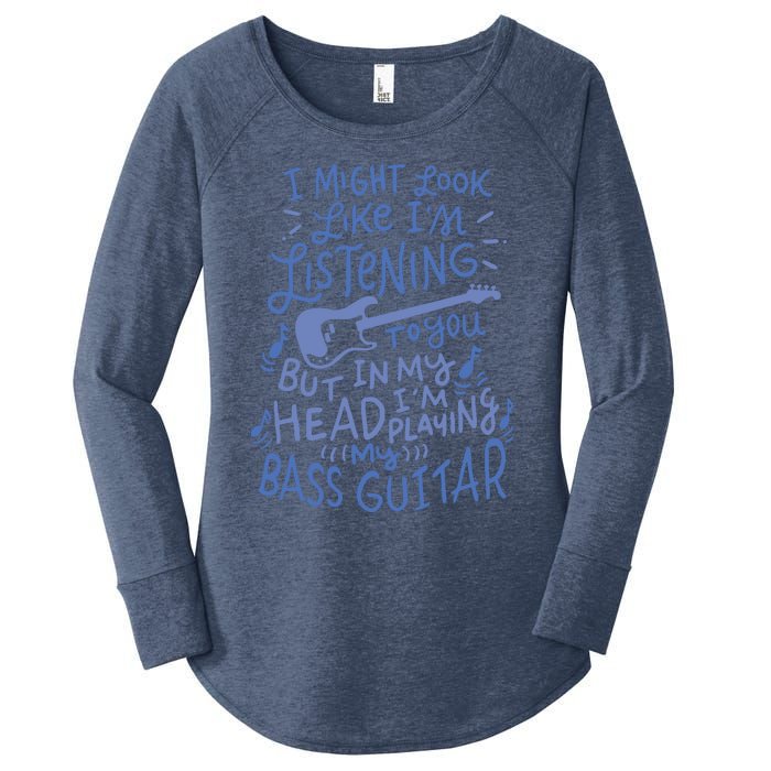 Funny Bass Guitar Player Music Lover Bassist Women's Perfect Tri Tunic Long Sleeve Shirt