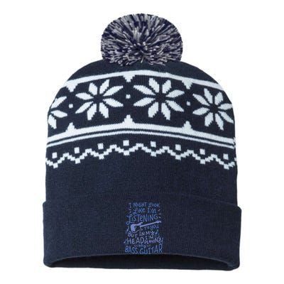 Funny Bass Guitar Player Music Lover Bassist USA-Made Snowflake Beanie