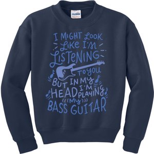 Funny Bass Guitar Player Music Lover Bassist Kids Sweatshirt