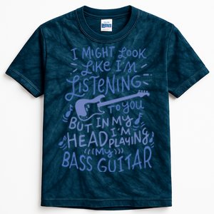 Funny Bass Guitar Player Music Lover Bassist Kids Tie-Dye T-Shirt