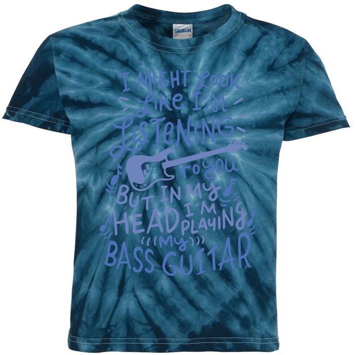 Funny Bass Guitar Player Music Lover Bassist Kids Tie-Dye T-Shirt