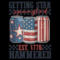 Funny Beer Getting Star Spangled Hammered 4th Of July Preppy 16oz Travel Tumbler