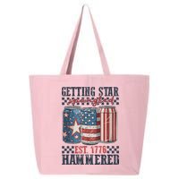 Funny Beer Getting Star Spangled Hammered 4th Of July Preppy 25L Jumbo Tote
