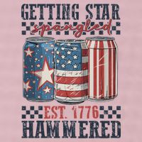 Funny Beer Getting Star Spangled Hammered 4th Of July Preppy 25L Jumbo Tote