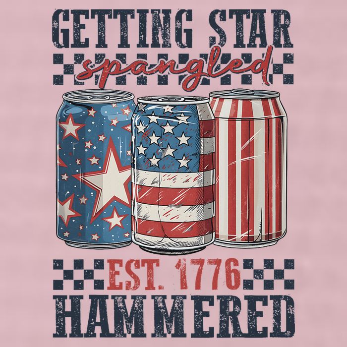 Funny Beer Getting Star Spangled Hammered 4th Of July Preppy 25L Jumbo Tote