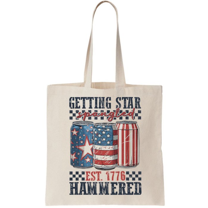 Funny Beer Getting Star Spangled Hammered 4th Of July Preppy Bag
