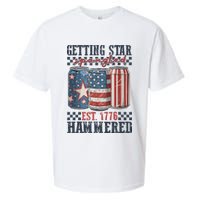 Funny Beer Getting Star Spangled Hammered 4th Of July Preppy Sueded Cloud Jersey T-Shirt