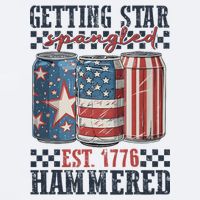 Funny Beer Getting Star Spangled Hammered 4th Of July Preppy Sueded Cloud Jersey T-Shirt
