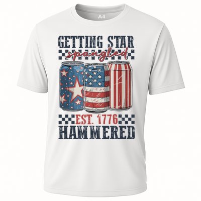 Funny Beer Getting Star Spangled Hammered 4th Of July Preppy Performance Shirt