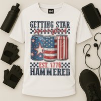 Funny Beer Getting Star Spangled Hammered 4th Of July Preppy Performance Shirt