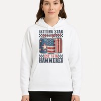 Funny Beer Getting Star Spangled Hammered 4th Of July Preppy Hoodie
