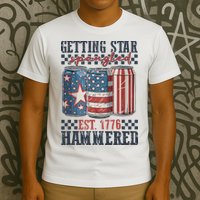 Funny Beer Getting Star Spangled Hammered 4th Of July Preppy T-Shirt