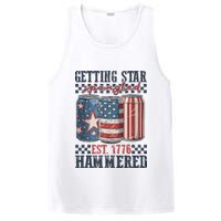 Funny Beer Getting Star Spangled Hammered 4th Of July Preppy PosiCharge Competitor Tank