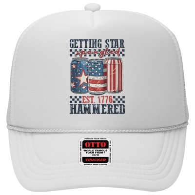 Funny Beer Getting Star Spangled Hammered 4th Of July Preppy Hat