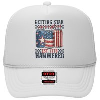 Funny Beer Getting Star Spangled Hammered 4th Of July Preppy Hat