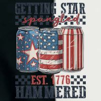 Funny Beer Getting Star Spangled Hammered 4th Of July Preppy Infant Baby Jersey Bodysuit