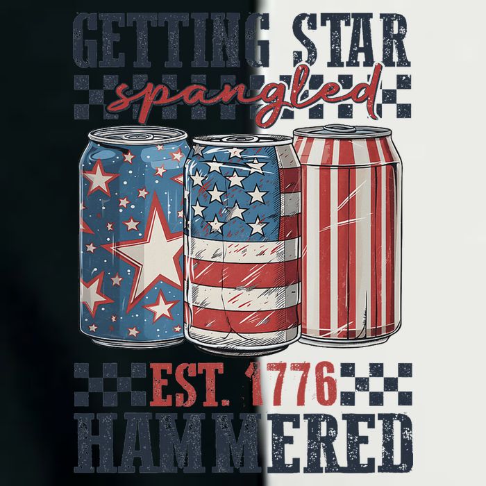 Funny Beer Getting Star Spangled Hammered 4th Of July Preppy Infant Baby Jersey Bodysuit