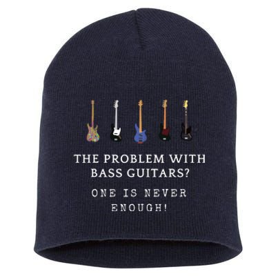 Funny Bass Guitar Short Acrylic Beanie