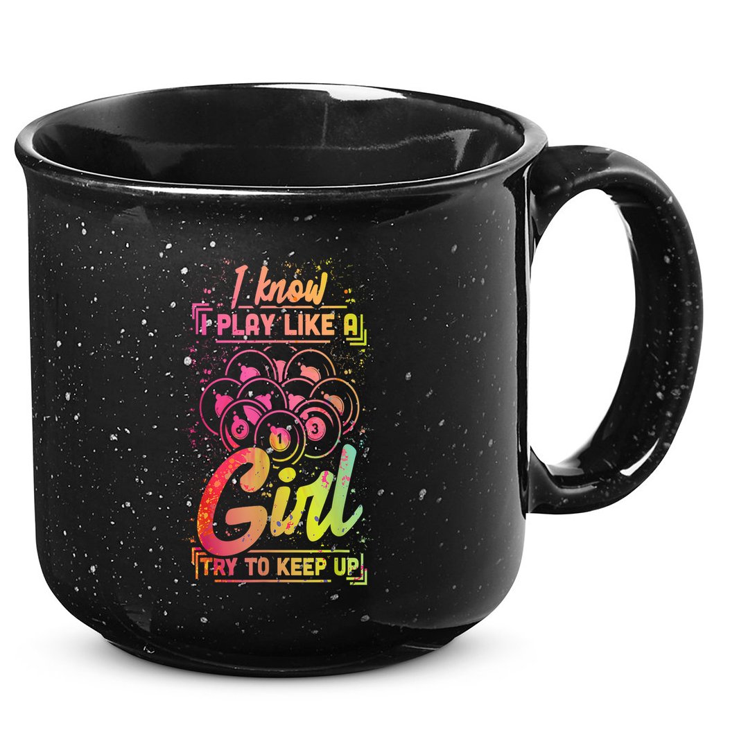 Funny Billiards Gift Team Play Like A Girl Gift Ideas For Fan 15oz Campfire Ceramic Mug