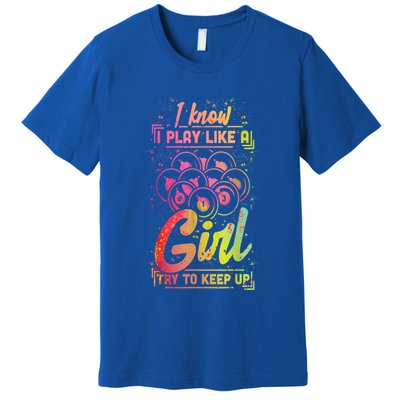 Funny Billiards Gift Team Play Like A Girl Gift Ideas For Fan Premium T-Shirt