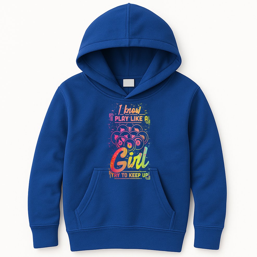 Funny Billiards Gift Team Play Like A Girl Gift Ideas For Fan Kids Hoodie