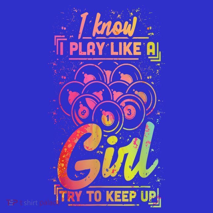 Funny Billiards Gift Team Play Like A Girl Gift Ideas For Fan Kids T-Shirt
