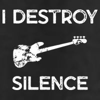 Funny Bass Guitar I Destroy Silence Adult Drive Performance Visor