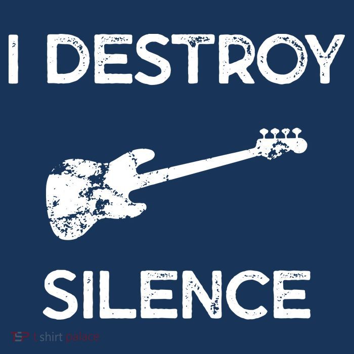 Funny Bass Guitar I Destroy Silence Cool Comfort Performance Bucket Hat