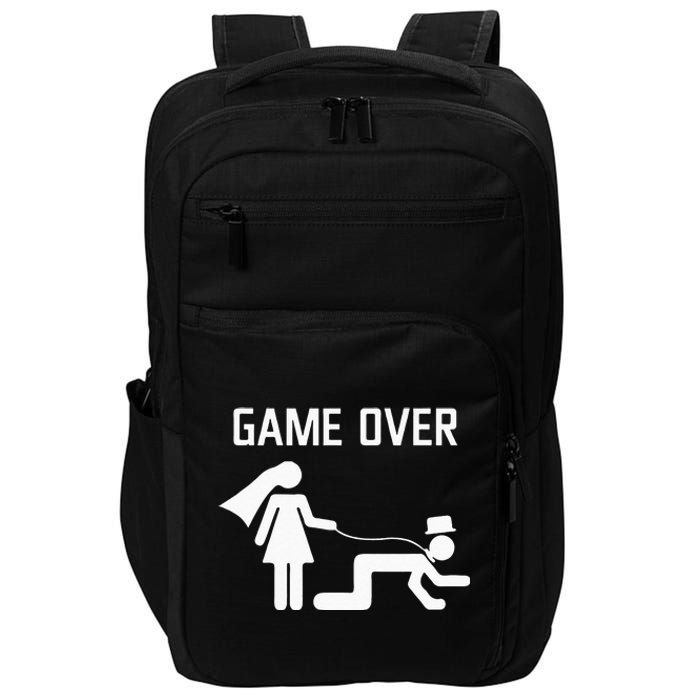 Funny Bride Groom Wedding Bachelor Bachelorette Party Impact Tech Backpack