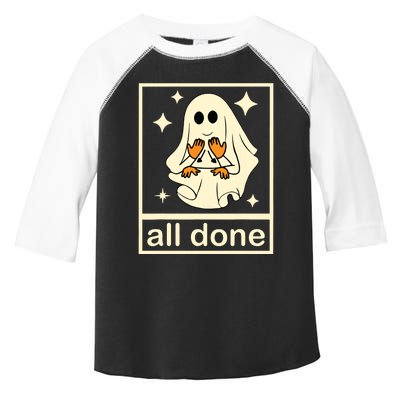 Funny Boojee Ghost All Done Slp Speech Therapy Halloween Toddler Fine Jersey T-Shirt