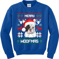 French Bulldog Gift For Merry Christmas Woofmas Frenchie Gift Kids Sweatshirt