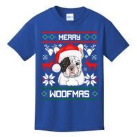 French Bulldog Gift For Merry Christmas Woofmas Frenchie Gift Kids T-Shirt