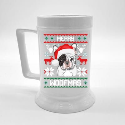 French Bulldog Gift For Merry Christmas Woofmas Frenchie Gift Beer Stein