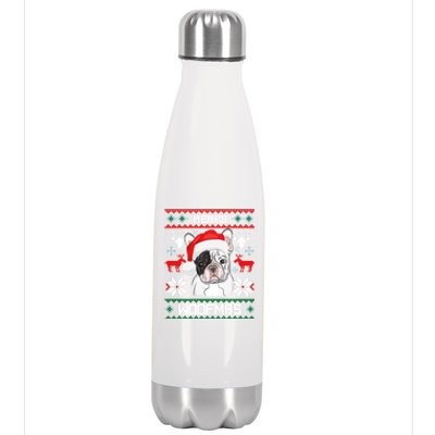 French Bulldog Gift For Merry Christmas Woofmas Frenchie Gift Stainless Steel Insulated Water Bottle