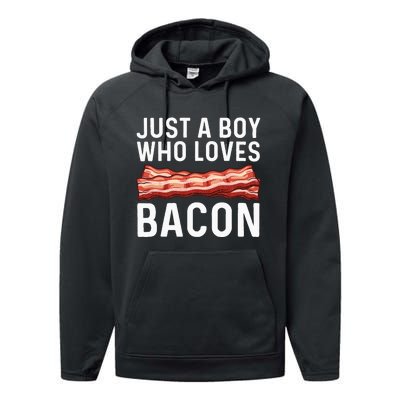 Funny Bacon Gift For Bacon Lovers Meat Foodie Pun Performance Fleece Hoodie