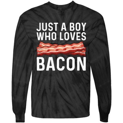 Funny Bacon Gift For Bacon Lovers Meat Foodie Pun Tie-Dye Long Sleeve Shirt