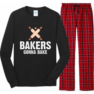 Funny Bakers Gonna Bake Baking Lover Rolling Pins Funny Gift Long Sleeve Pajama Set