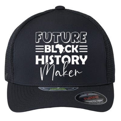 Future Black History Maker Proud African American Afro Girl Flexfit Unipanel Trucker Cap